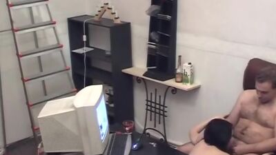 Wild fuck and suck session at work filmed!