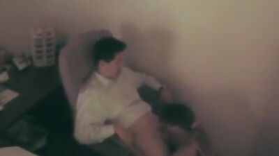 Busty doll deeply swallowing stiff member!