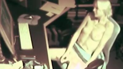 Doll in green skirt pops herself by dildo!