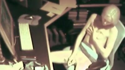 Doll in green skirt pops herself by dildo!