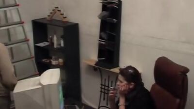 Dirty boss drilling his employee in the office!