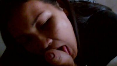 Hot stepdaughter sucks off her stepdad boner