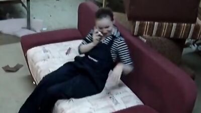 Masturbation session in the furniture store!