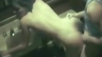 Hot scenes from security cam in the bathroom!