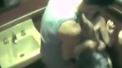 Hot scenes from security cam in the bathroom!