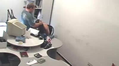 Gorgeous slim bimbo slammed by her boss!