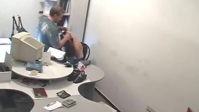 Gorgeous slim bimbo slammed by her boss!