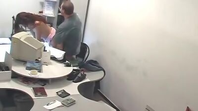 Gorgeous slim bimbo slammed by her boss!