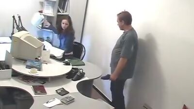 Gorgeous slim bimbo slammed by her boss!