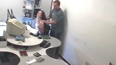 Gorgeous slim bimbo slammed by her boss!