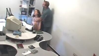 Gorgeous slim bimbo slammed by her boss!