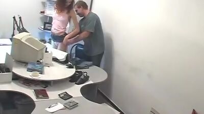 Gorgeous slim bimbo slammed by her boss!