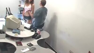 Gorgeous slim bimbo slammed by her boss!