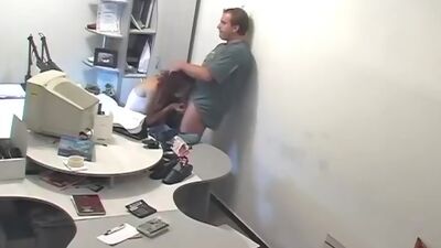 Gorgeous slim bimbo slammed by her boss!