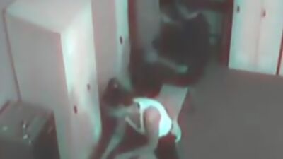 Cheerleader and her coach fuck in the locker room!