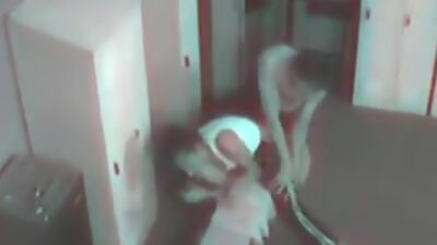 Cheerleader and her coach fuck in the locker room!