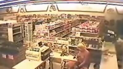 Babe licks pussy in the shop!