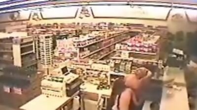 Babe licks pussy in the shop!