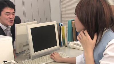 The office slut lets them play with her hairy twat