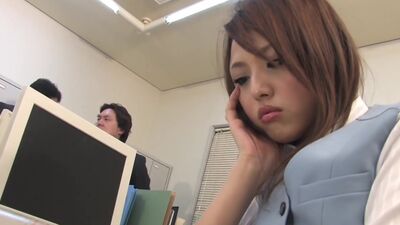 The office slut lets them play with her hairy twat