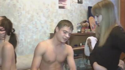 Four teens enjoy hot fucking