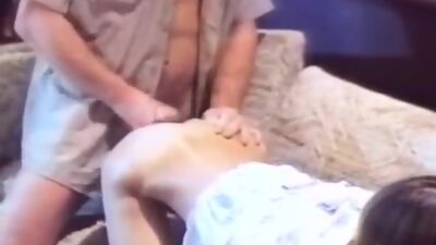 Angel West, Steve Powers, Jimmy Starr in classic xxx threesome sex scene