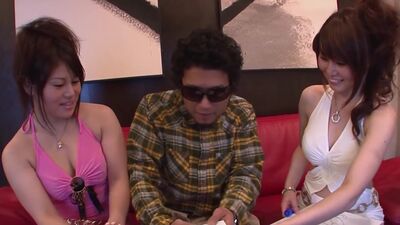 Two Japanese models have some lesbian fun with vibrator toys