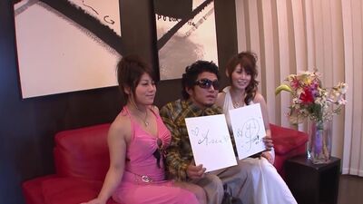 Two Japanese models have some lesbian fun with vibrator toys