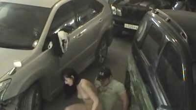 Crazy blowjob and fuck at the parking place!