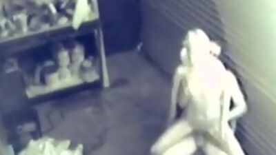 Lustful maid gets harshly banged and filmed by security cam!