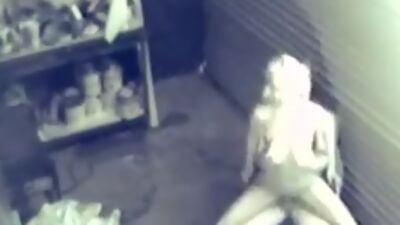 Lustful maid gets harshly banged and filmed by security cam!