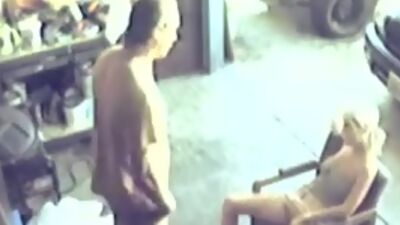 Lustful maid gets harshly banged and filmed by security cam!