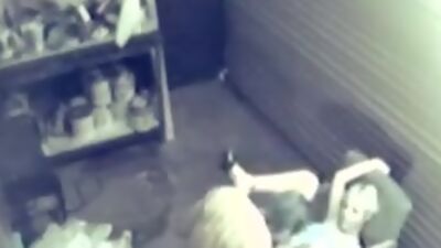 Lustful maid gets harshly banged and filmed by security cam!