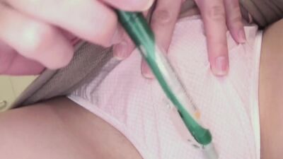 Teen asian masturbates in her bedroom with a new toy