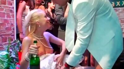 DRUNKSEXORGY - Sexy brides dancing and fucking