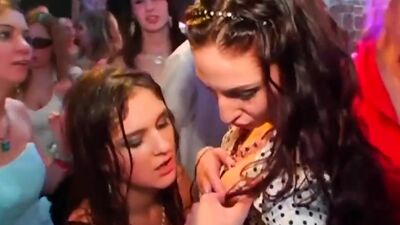 DRUNKSEXORGY - Superb horny brides suck big cocks in public