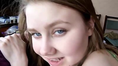 Ass cumshot for charming teeny