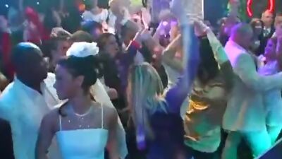 DRUNKSEXORGY - Horny brunette bride eats a big cock in public