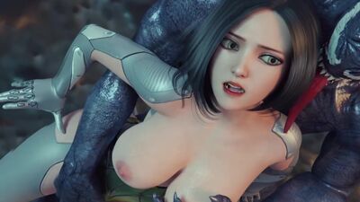 Big Tits superhero Angelita fucked hard by a monster in a 3d animation