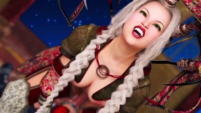 Fantasy heroes having futanari threesome sex