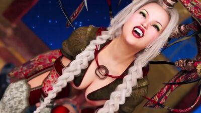 Fantasy heroes having futanari threesome sex