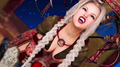 Fantasy heroes having futanari threesome sex