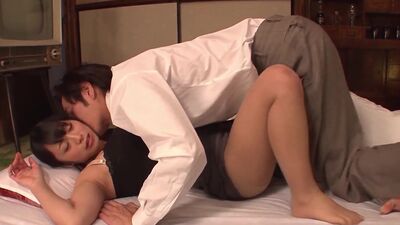 Japanese office slut gets her hairy pussy toyed and fucked hard