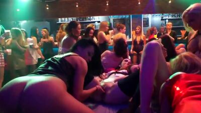 DRUNKSEXORGY - Lesbian babes masturbating in the club