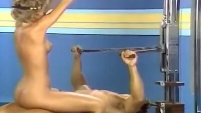 Candie Evans, Francois Papillon in sex in the sport club from xxx classic porn