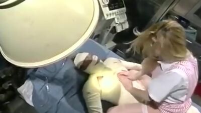 Capri Cameron, Brian Surewood in panty-less nurse fucks a patient in seventies porn