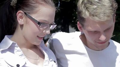 Casual sex with college nerd