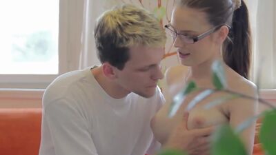 Casual sex with college nerd