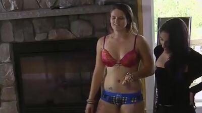 LOSTBETSGAMES - Three girls and one guy play a game of strip beer pong