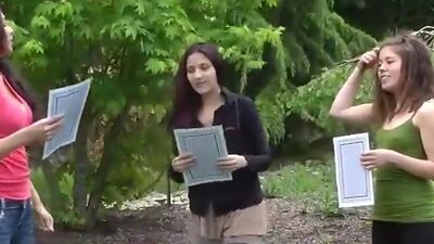 LOSTBETSGAMES - Three girls play strip highest card wins